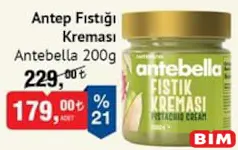 ANTEBELLA ANTEP FISTIĞI KREMASI 200 GR fiyat ve kampanya bilgisi